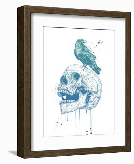 New Skull (Blue)-Balazs Solti-Framed Art Print