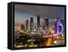 New Skyline of the West Bay Central Financial District, Doha, Qatar, Middle East-Gavin Hellier-Framed Stretched Canvas