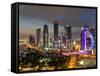 New Skyline of the West Bay Central Financial District, Doha, Qatar, Middle East-Gavin Hellier-Framed Stretched Canvas