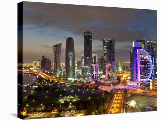 New Skyline of the West Bay Central Financial District, Doha, Qatar, Middle East-Gavin Hellier-Stretched Canvas
