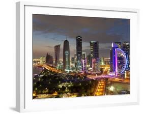 New Skyline of the West Bay Central Financial District, Doha, Qatar, Middle East-Gavin Hellier-Framed Photographic Print