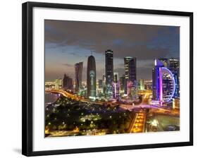 New Skyline of the West Bay Central Financial District, Doha, Qatar, Middle East-Gavin Hellier-Framed Photographic Print