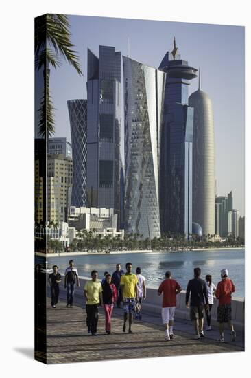 New Skyline of the West Bay Central Financial District of Doha, Qatar, Middle East-Gavin-Stretched Canvas