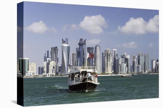 New Skyline of the West Bay Central Financial District of Doha, Qatar, Middle East-Gavin-Stretched Canvas