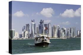 New Skyline of the West Bay Central Financial District of Doha, Qatar, Middle East-Gavin-Stretched Canvas