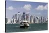 New Skyline of the West Bay Central Financial District of Doha, Qatar, Middle East-Gavin-Stretched Canvas