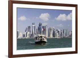 New Skyline of the West Bay Central Financial District of Doha, Qatar, Middle East-Gavin-Framed Photographic Print