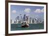 New Skyline of the West Bay Central Financial District of Doha, Qatar, Middle East-Gavin-Framed Photographic Print