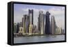 New Skyline of the West Bay Central Financial District of Doha, Qatar, Middle East-Gavin-Framed Stretched Canvas