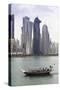 New Skyline of the West Bay Central Financial District of Doha, Qatar, Middle East-Gavin-Stretched Canvas