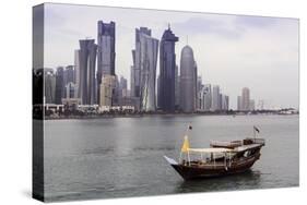 New Skyline of the West Bay Central Financial District of Doha, Qatar, Middle East-Gavin-Stretched Canvas