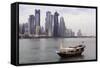 New Skyline of the West Bay Central Financial District of Doha, Qatar, Middle East-Gavin-Framed Stretched Canvas