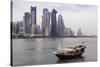 New Skyline of the West Bay Central Financial District of Doha, Qatar, Middle East-Gavin-Stretched Canvas