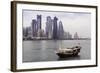 New Skyline of the West Bay Central Financial District of Doha, Qatar, Middle East-Gavin-Framed Photographic Print