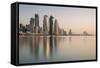 New Skyline of the West Bay Central Financial District of Doha, Qatar, Middle East-Gavin-Framed Stretched Canvas