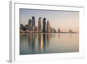 New Skyline of the West Bay Central Financial District of Doha, Qatar, Middle East-Gavin-Framed Photographic Print