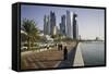 New Skyline of the West Bay Central Financial District of Doha, Qatar, Middle East-Gavin-Framed Stretched Canvas