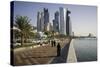 New Skyline of the West Bay Central Financial District of Doha, Qatar, Middle East-Gavin-Stretched Canvas