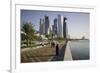 New Skyline of the West Bay Central Financial District of Doha, Qatar, Middle East-Gavin-Framed Photographic Print
