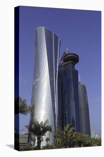 New Skyline of the West Bay Central Financial District of Doha, Qatar, Middle East-Gavin-Stretched Canvas