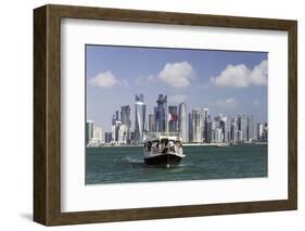 New Skyline of the West Bay Central Financial District of Doha, Qatar, Middle East-Gavin-Framed Photographic Print