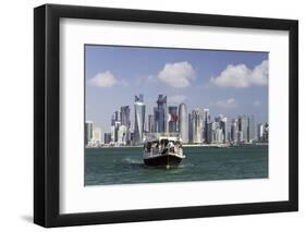 New Skyline of the West Bay Central Financial District of Doha, Qatar, Middle East-Gavin-Framed Photographic Print