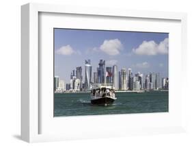 New Skyline of the West Bay Central Financial District of Doha, Qatar, Middle East-Gavin-Framed Photographic Print