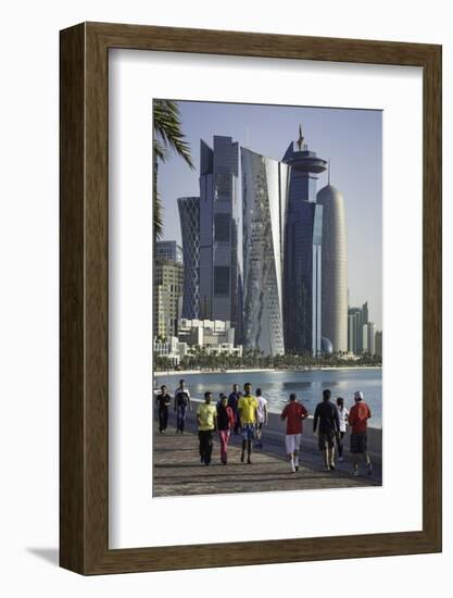 New Skyline of the West Bay Central Financial District of Doha, Qatar, Middle East-Gavin-Framed Photographic Print