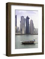 New Skyline of the West Bay Central Financial District of Doha, Qatar, Middle East-Gavin-Framed Photographic Print