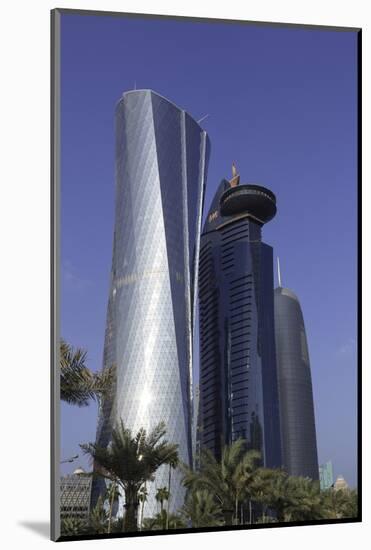 New Skyline of the West Bay Central Financial District of Doha, Qatar, Middle East-Gavin-Mounted Photographic Print