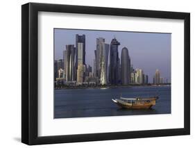 New Skyline of the West Bay Central Financial District of Doha, Qatar, Middle East-Gavin-Framed Photographic Print