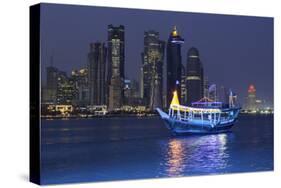 New Skyline of the West Bay Central Financial District of Doha-Gavin-Stretched Canvas