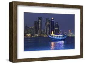 New Skyline of the West Bay Central Financial District of Doha-Gavin-Framed Photographic Print