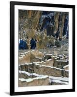 New Snow on Broken Walls of Tyuoni Ruin, Bandelier National Monument, New Mexico, USA-Scott T^ Smith-Framed Photographic Print