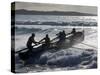 New South Wales, A Surfboat Crew Battles Through Waves at Cronulla Beach in Sydney, Australia-Andrew Watson-Stretched Canvas