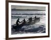 New South Wales, A Surfboat Crew Battles Through Waves at Cronulla Beach in Sydney, Australia-Andrew Watson-Framed Photographic Print