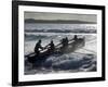 New South Wales, A Surfboat Crew Battles Through Waves at Cronulla Beach in Sydney, Australia-Andrew Watson-Framed Photographic Print