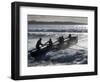 New South Wales, A Surfboat Crew Battles Through Waves at Cronulla Beach in Sydney, Australia-Andrew Watson-Framed Photographic Print