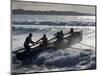 New South Wales, A Surfboat Crew Battles Through Waves at Cronulla Beach in Sydney, Australia-Andrew Watson-Mounted Photographic Print