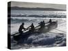 New South Wales, A Surfboat Crew Battles Through Waves at Cronulla Beach in Sydney, Australia-Andrew Watson-Stretched Canvas