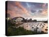 New South Wales, Lavendar Bay Toward the Habour Bridge and the Skyline of Central Sydney, Australia-Andrew Watson-Stretched Canvas