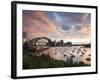 New South Wales, Lavendar Bay Toward the Habour Bridge and the Skyline of Central Sydney, Australia-Andrew Watson-Framed Photographic Print