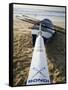 New South Wales, Sydney, A Surfboat Sits on Beach at Bondi in Sydney's Eastern Beaches, Australia-Andrew Watson-Framed Stretched Canvas