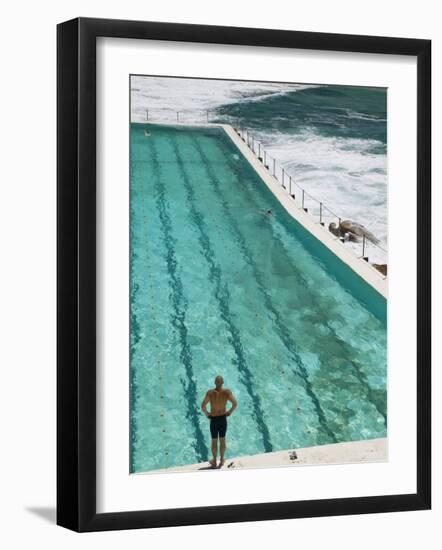 New South Wales, Sydney, Bondi Beach, Bondi Icebergs Swimming Club Pool, Australia-Walter Bibikow-Framed Photographic Print