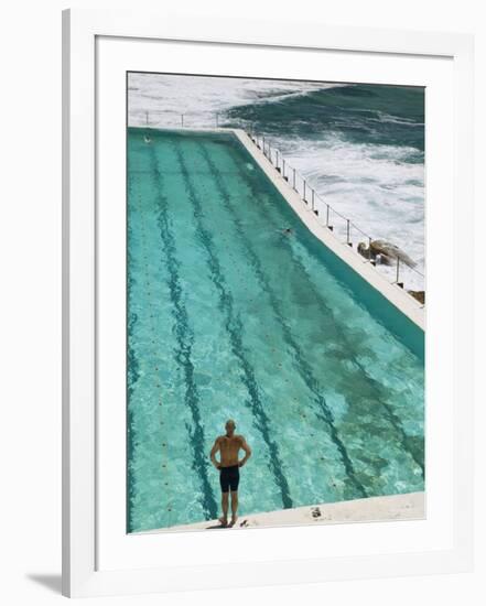 New South Wales, Sydney, Bondi Beach, Bondi Icebergs Swimming Club Pool, Australia-Walter Bibikow-Framed Photographic Print