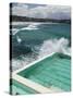 New South Wales, Sydney, Bondi Beach, Bondi Icebergs Swimming Club Pool, Australia-Walter Bibikow-Stretched Canvas