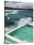 New South Wales, Sydney, Bondi Beach, Bondi Icebergs Swimming Club Pool, Australia-Walter Bibikow-Stretched Canvas