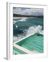 New South Wales, Sydney, Bondi Beach, Bondi Icebergs Swimming Club Pool, Australia-Walter Bibikow-Framed Photographic Print