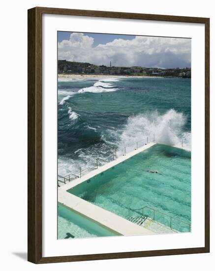 New South Wales, Sydney, Bondi Beach, Bondi Icebergs Swimming Club Pool, Australia-Walter Bibikow-Framed Photographic Print