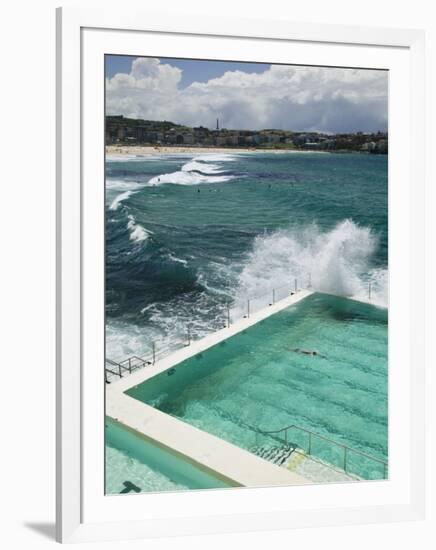 New South Wales, Sydney, Bondi Beach, Bondi Icebergs Swimming Club Pool, Australia-Walter Bibikow-Framed Photographic Print